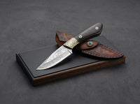Damascus VG10 Outdoor Fixed Blade Knife Ashima - 5074