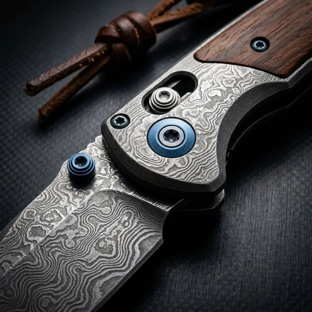 Damascus Folding Knife Eagle Beak Camping EDC Folder - 5174
