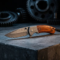 Damascus Folding Knife VG10  EDC Collectible Gift - 5765