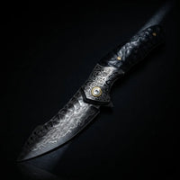 Damascus EDC Folder Mystic Eagle EDC Collectible Gift - 7029