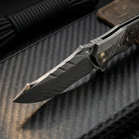 Damascus Folding Knife Poiso EDC Collectible Gift - 6932