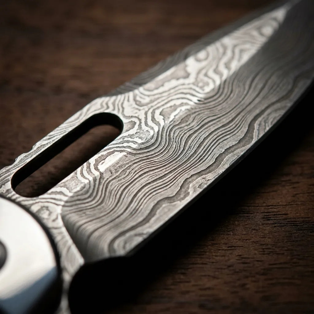 Damascus Folding Knife Arrow EDC Collectible Gift - 5461