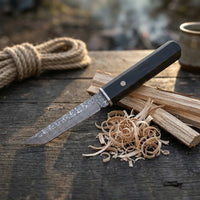 Damascus Straight Knife Kend Collectible Fixed Blade - 5594