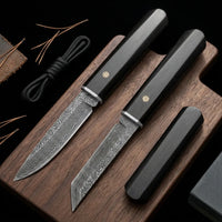 Damascus Straight Knife Da M Collectible Fixed Blade - 5678