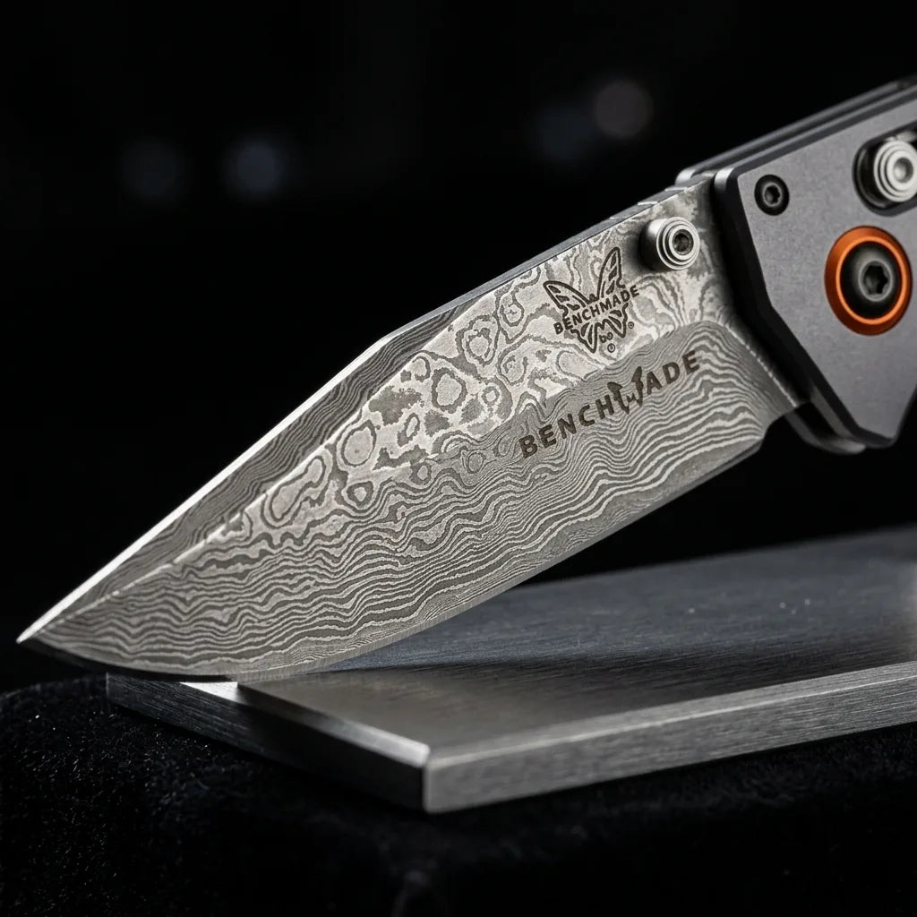 Damascus Folding Knife Butte EDC Collectible Gift - 7188