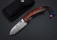 Damascus Folding Knife Thoma EDC Collectible Gift - 3704