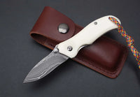 Damascus Folding Knife Damas EDC Collectible Gift - 4008