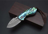 Damascus Folding Knife Damas EDC Collectible Gift - 3759